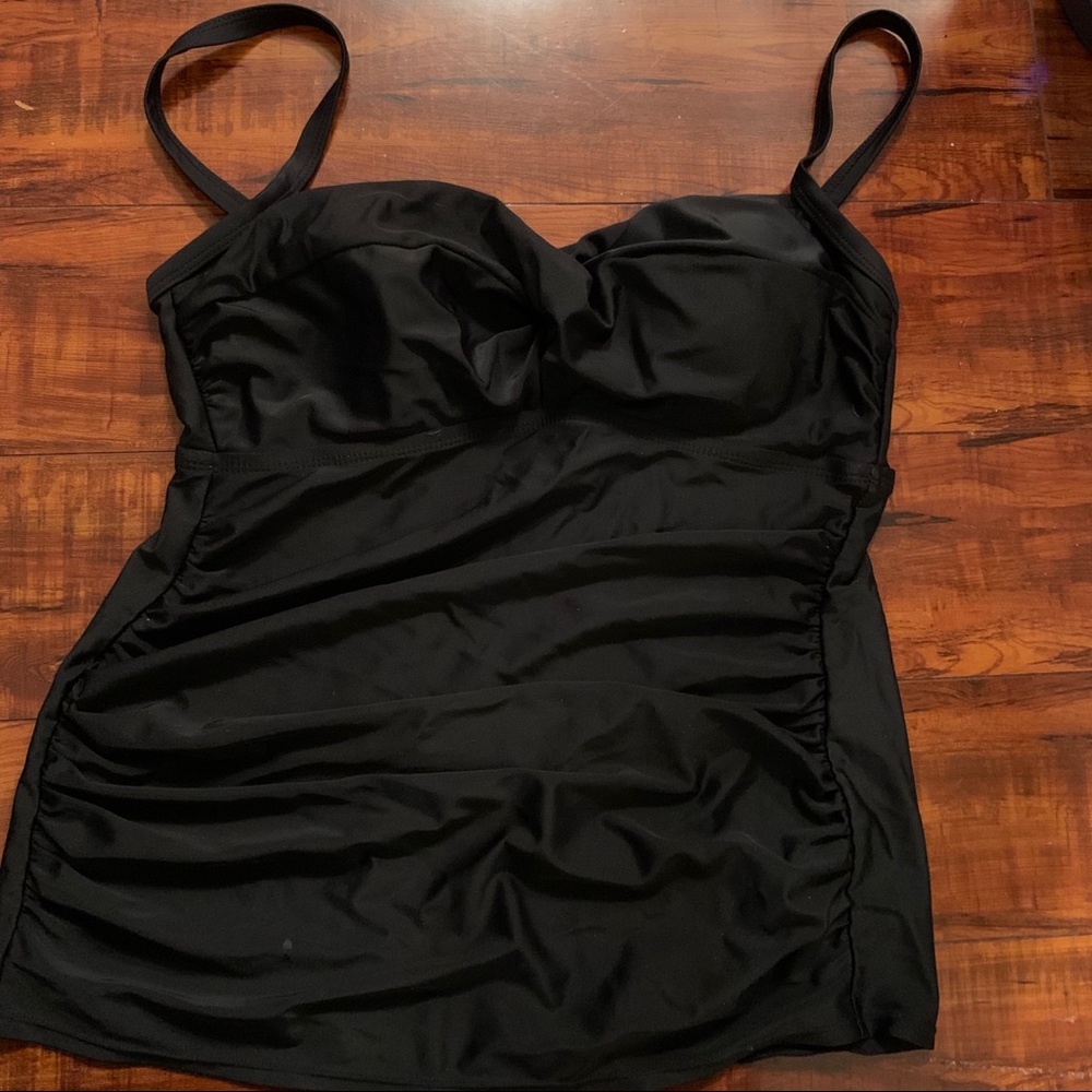 Black tankini top